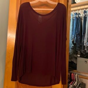 Open-back Long Sleeve Shirt